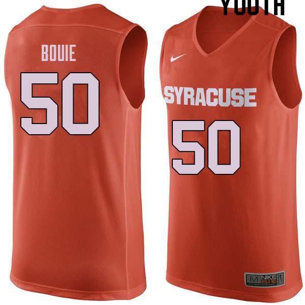 Youth #50 Roosevelt Bouie Syracuse Orange College Basketball Jerseys Sale-Orange